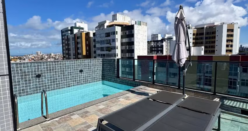 Cobertura a venda na pituba com 2 suites piscina área gourmet e reformada