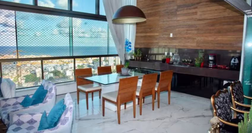 Apartamento duplex a venda no horto florestal com 4 suites vista mar no top hill