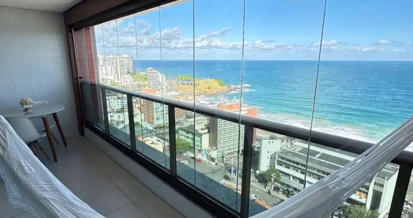 Apartamento a venda na barra 535 com 1 quarto mobiliado e vista mar