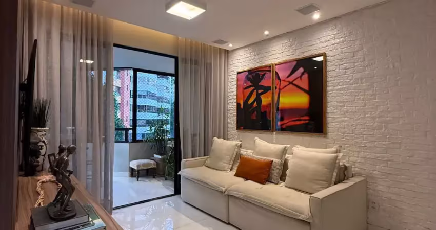 Apartamento a venda na ladeira da barra com 2 suites vista mar parcial e mobiliado