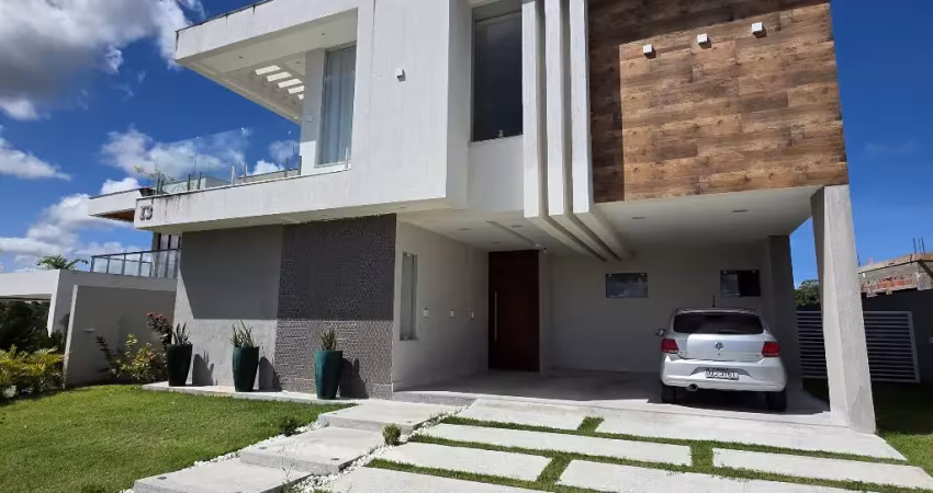 Casa a venda em alphaville litoral norte 3 com 4 suites piscina e área gourmet
