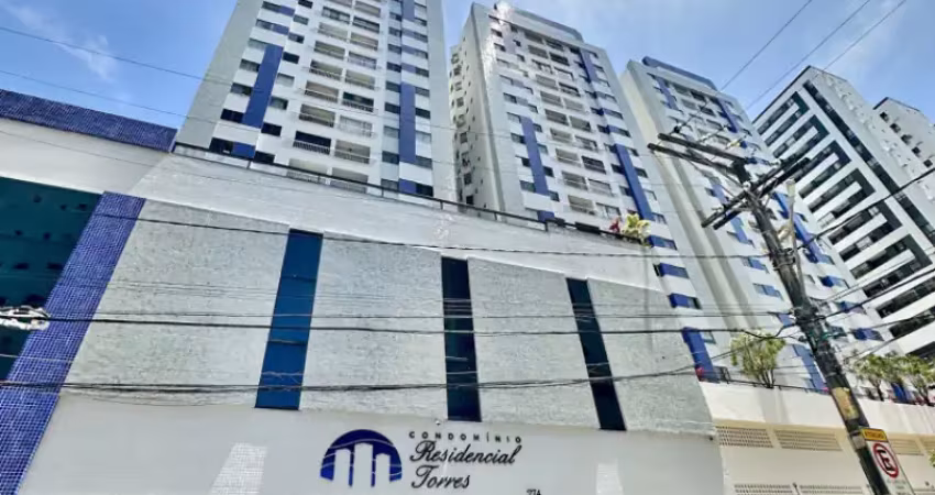 Apartamento a venda na pituba com 3 quartos nascente e armários no residencial torres