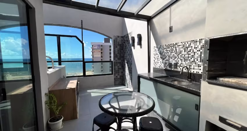 Cobertura a venda na pituba com 2 quartos piscina e reformada no torre pituba residence
