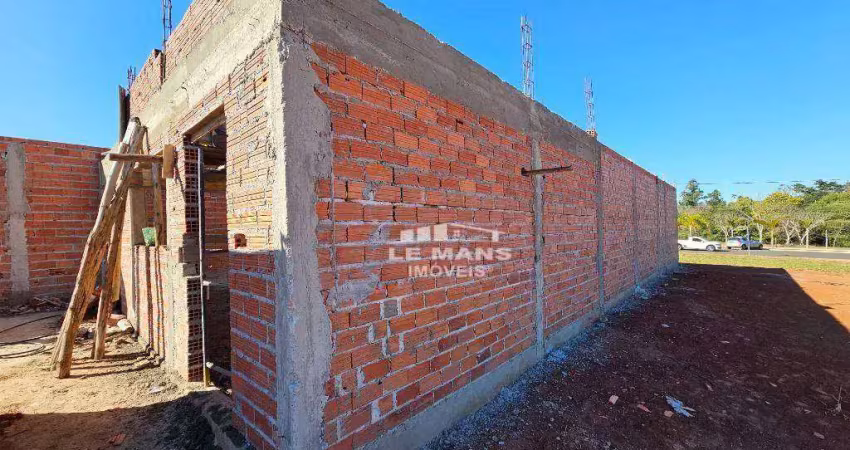 Casa em construção a venda, 2 quartos, 1 suíte, 2 vagas no loteamento bela vida em saltinho - sp