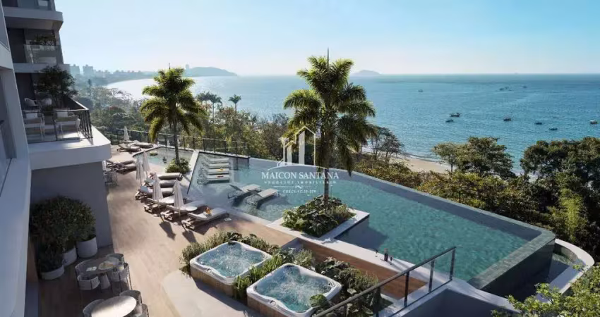 Exclusividade e sofisticação frente para a praia de armação em penha - sc