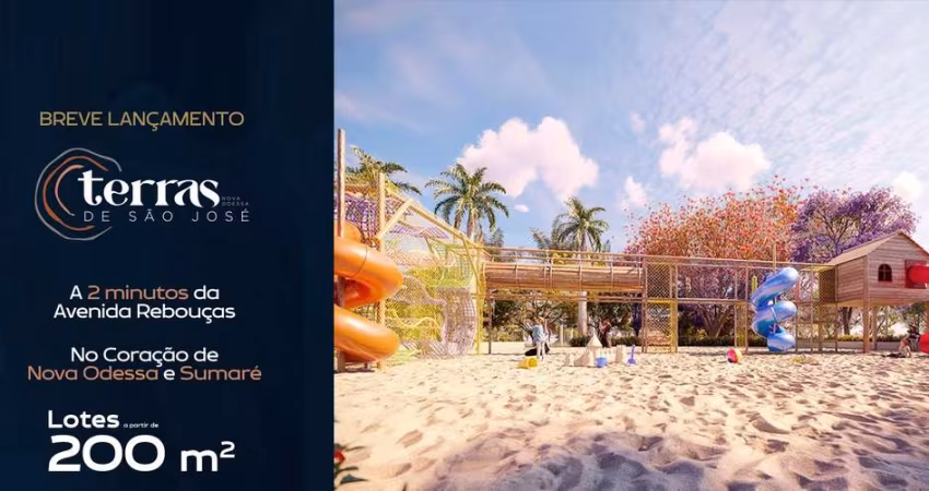Terras de São José Nova Odessa Loteamento Residencial e Comercial  oportunidade única Lotes Residenciais a partir de 200 m² (10 x 20)  Exclusivos lotes com frente de 10 metros!  Único na nossa região 