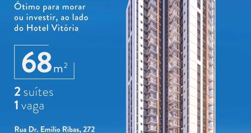 Breve Lançamento Magno PatrIani Apto 68m2 2 Suítes, Sala, Cozinha, Lavabo, Varanda Gourmet c/ Churrasqueira, 1 Vaga Determinada