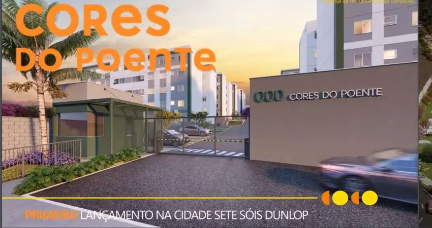 Lançamento parque das cores aptos 40,82m2 2 dorms, sala, cozinha, banheiro, 1 vaga, lazer completo