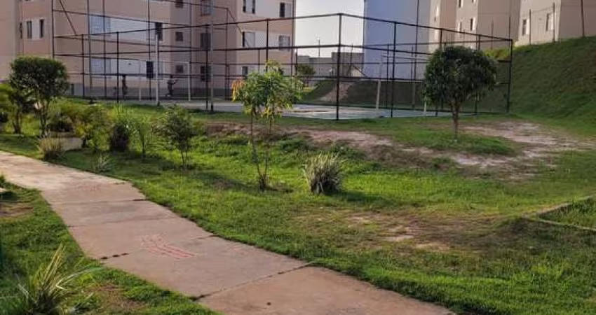 Apto Primeiro Andar 48m2 2 Dorms, Sala, Cozinha, Banheiro, 1 Vaga Descoberta, Semi-Mobiliado, Portaria 24hs e Quadra Poliesportiva