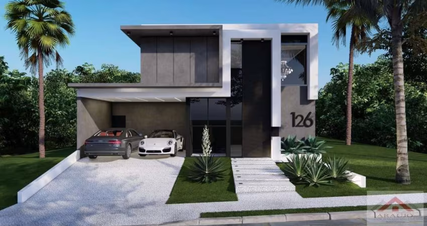 Sobrado lindissimo, 3 suítes, lavabo, escritório, piscina com cascata, sala de jantar/estar com pé direito duplo de 6m, casinha, 4 vagas.