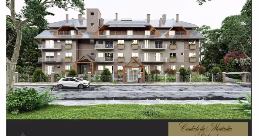 Lançamento Residencial Condado da Montanha Aptos 68,21 a 147,50m2 1,2,3 Dorms 1 Suíte, Garagem, Cozinha Integrada c/ Churrasqueira e Lareira Coberta,