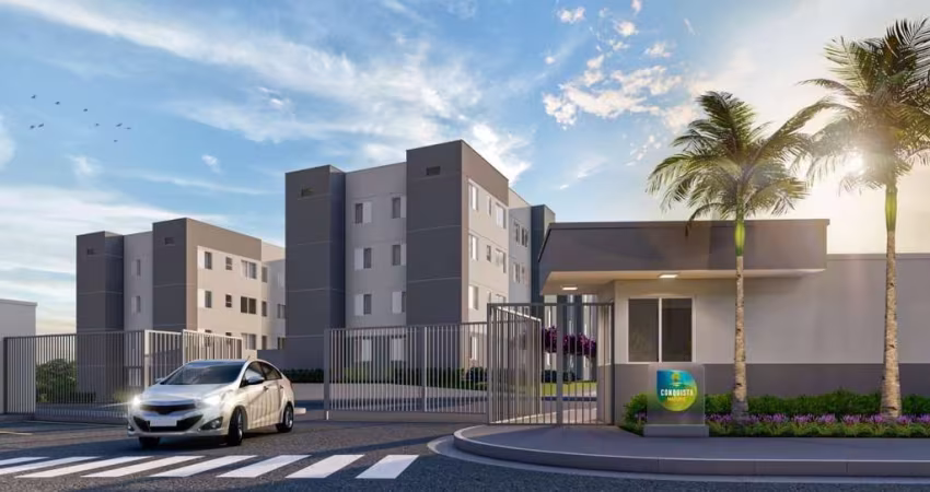 Lançamento Conquista Nature, Apartamentos de 42,21m2 a 58,13m2, 2 Dormitórios, 1 Vaga de Garagem, Varanda, Área de Lazer Completa, Ótima Localizacao
