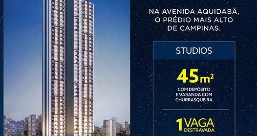 Lançamento Sirius Patriani Studios 46m2 1 Dorms,Cozinha,Banheiro,Sala,Varanda,1 Vaga Coberta,Deposito,Lazer Completo