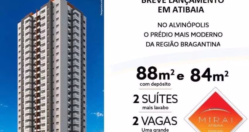 Breve Lançamento Mirai Patriani Aptos 84 e 88m2 2 Suítes,Sala,Cozinha,Banheiro,Varanda Gourmet c/Churrasqueira,2 Vagas