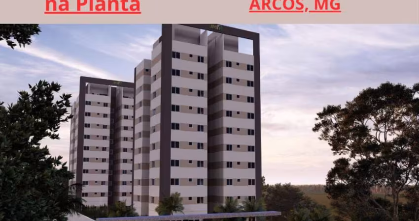 Venda de Apartamento em Arcos-MG: 2 quartos, 1 suíte, 2 salas, 2 banheiros, 1 vaga na garagem, 56m² de área.
