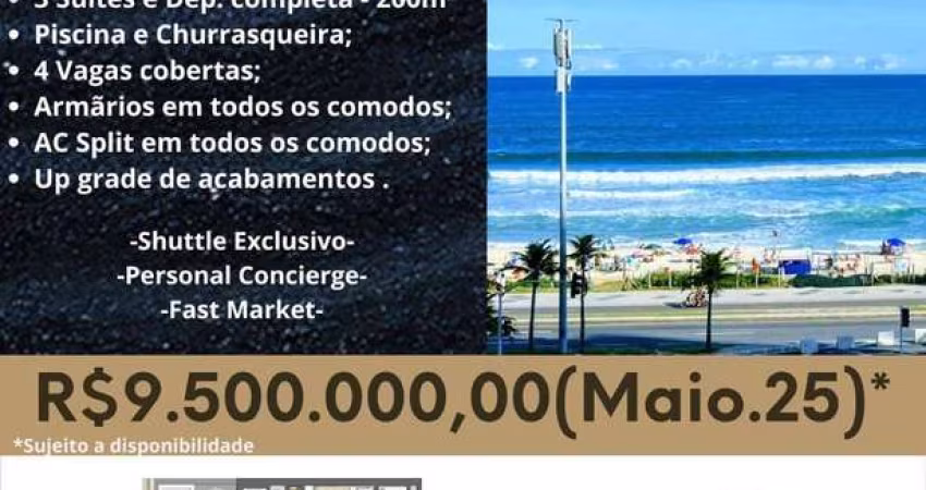 Cobertura de luxo à venda na Barra da Tijuca com 3 quartos, 3 suítes e 200,04 m² de área. Venha conferir!