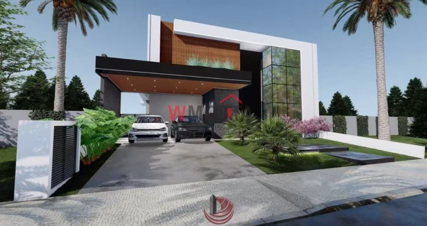 Casa de luxo com 4 suítes em condomínio no Cézar de Souza, Mogi das Cruzes-SP  4 quartos, 6 banheiros, 4 vagas  Previsão de entrega maio/2025