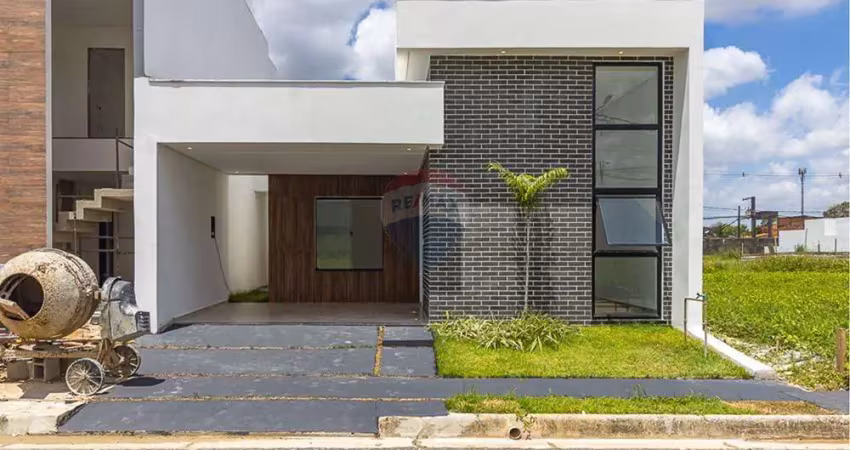 Casa nova, moderna e cheia de estilo! no condomínio gran paraíso, a casa com 125m2, 3 quartos sendo 2 suite por 690 mil