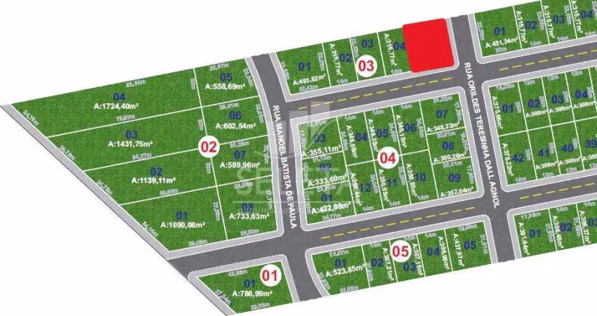 Vende-se terreno de esquina no loteamento residencial viena