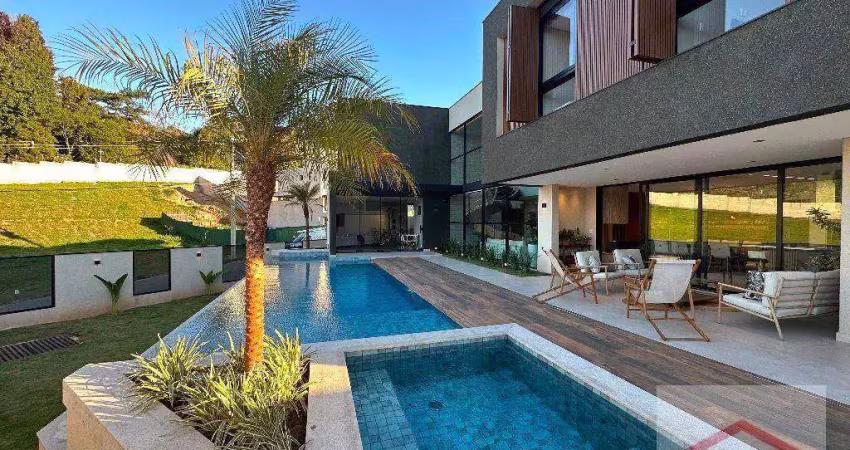 Casa  de alto padrão com 5 suítes  à venda no cond. jardim atenas de 470 m² por r$ 6.500.000 - jardim santa teresa - jundiaí/sp