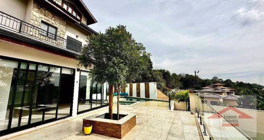 Casa com 4 dormitórios ( suítes ) para alugar na malota, 550 m² por r$ 21.900/mês - chácara malota - jundiaí/sp