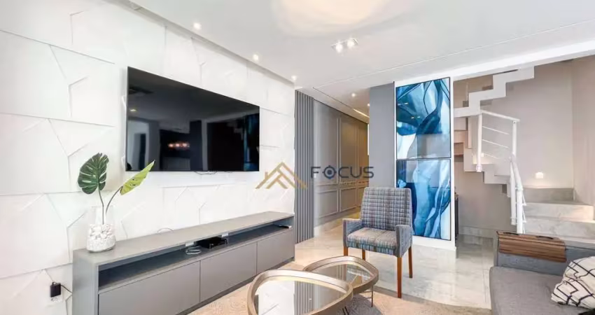 Apartamento (cobertura triplex) com 4 dormitórios para alugar, 238 m² por r$ 13.860/mês - anhangabaú - jundiaí/sp
