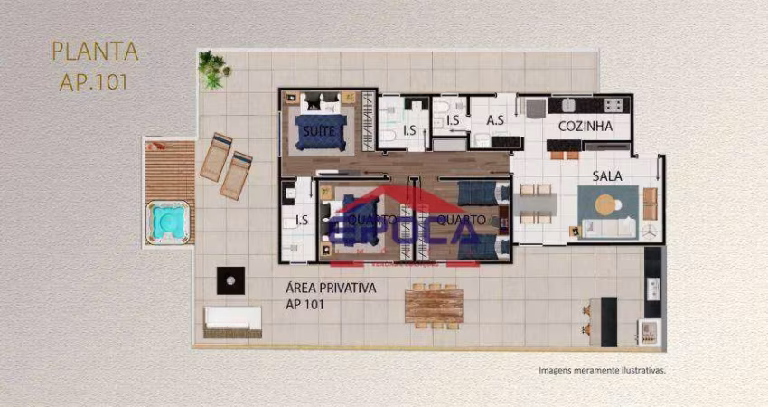 Apartamento Garden com 3 dormitórios à venda, 183 m² por R$ 1.290.000,00 - Cruzeiro - Belo Horizonte/MG