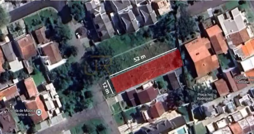 Terreno à venda, 624m  - 12x52 por r  980.000,00 no bairro alto, curitiba - pr