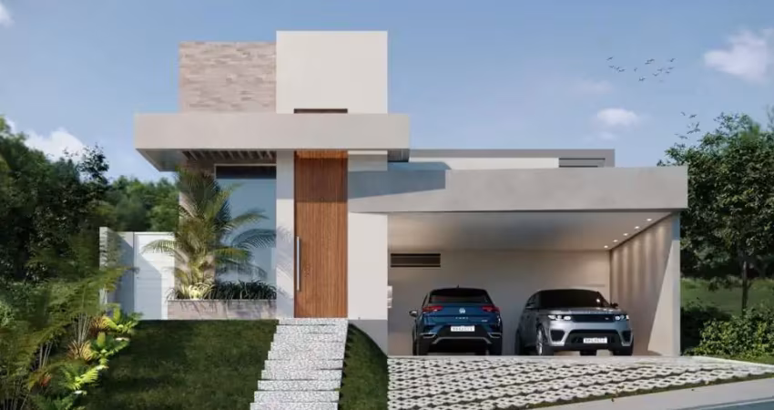 CASA DE 3 SUITES (1 MASTER), PISCINA AQUECIDA, ESPAÇO GOURMET COM LAREIRA E 4 VAGAS COBERTAS