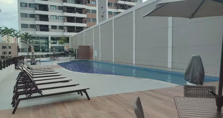 Apartamento novo e projetado, dois quartos, varanda e lazer completo.