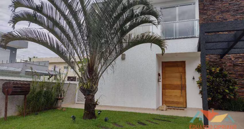 Sobrado com 4 dormitórios à venda, 300 m² por r$ 2.600.000,00 - massaguaçu - caraguatatuba/sp
