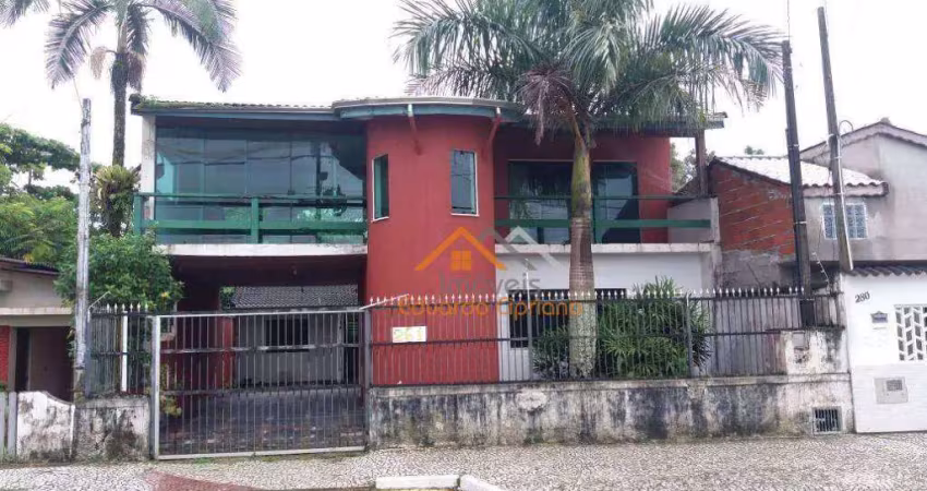 Casa com 4 dormitórios, frente para o mar para alugar, 300 m² por r$ 3.799/mês - massaguaçu - caraguatatuba/sp