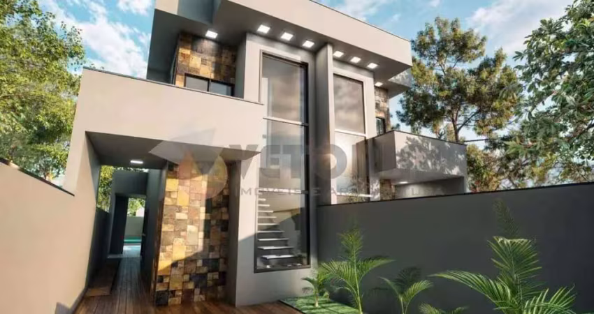 Sobrado à venda em caraguatatuba, balneário dos golfinhos, com 2 quartos, 95m²