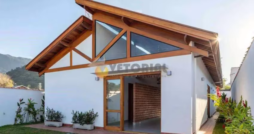 Casa à venda em caraguatatuba, massaguaçu, com 3 quartos, 120m²