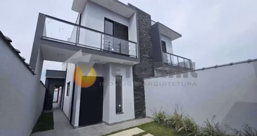 Sobrado à venda em caraguatatuba, balneário dos golfinhos, com 2 quartos, 80m²