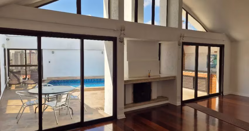 Lindíssima cobertura duplex 218 m2 à venda, chácara tatuapé, 3 dormitórios, sendo 1 suíte, piscina, 3 vagas demarcadas.