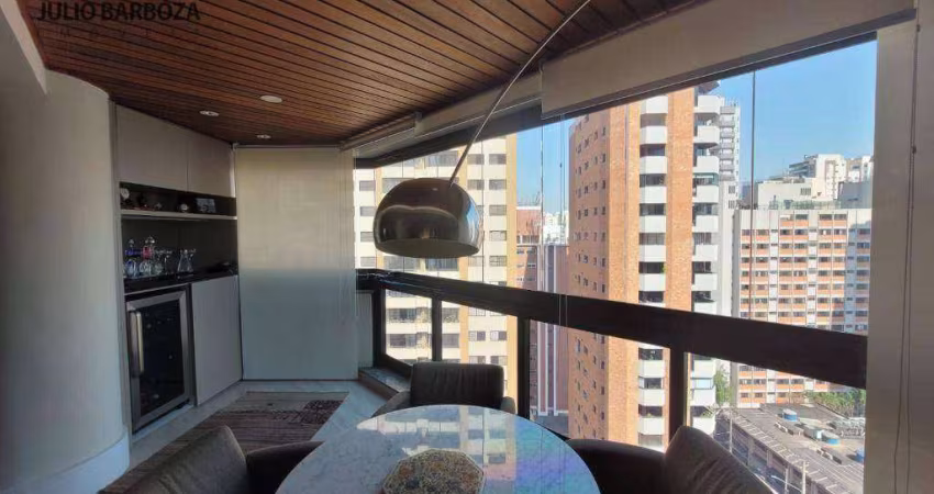 Apartamento com varanda gourmet, 189m²,3 suítes, 3 vagas de garagem