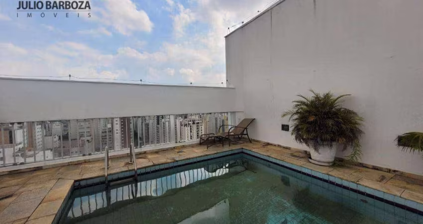 Cobertura triplex, 350m²,  3 vagas de garagem  em Moema