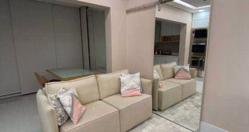 Apartamento com 1 dormitório, modernizado, com 1 vaga de garagem no Brooklin