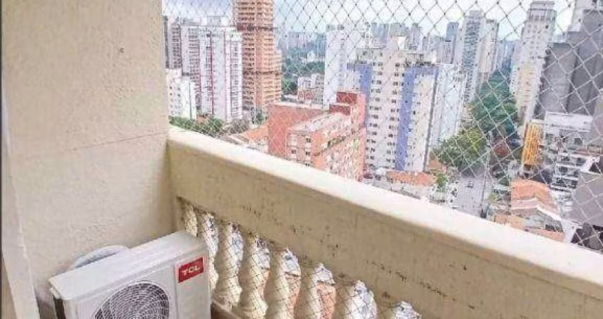 Apartamento com 2 dormitórios, sendo 1 suíte, sacada e 1 vaga de garagem em Moema pássaros
