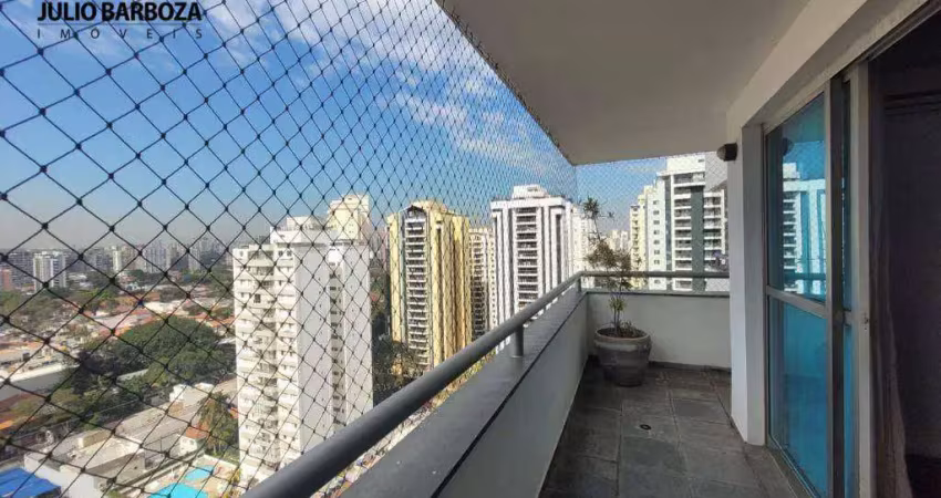 Apartamento de alto padrão em moema pássaros, 170m², com 3 suítes, closet, ar condicionado nos ambientes, e 4 vagas de garagem
