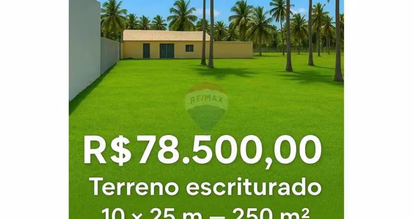 Terreno 250m² no loteamento parque são jorge – mosqueiro, aracaju/se