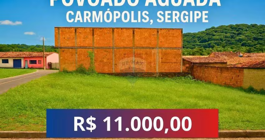 Terreno de esquina | 160m² | povoado aguada – carmópolis/se