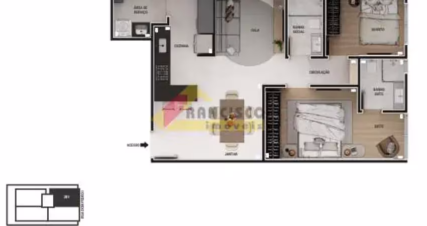 Apartamento à venda, 2 quartos, 1 suíte, 1 vaga, sidil - divinópolis/mg