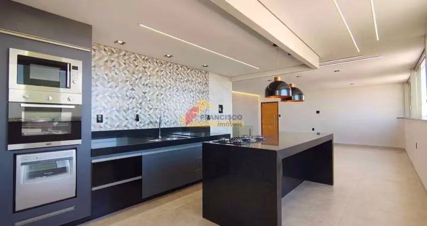 Apartamento cobertura para aluguel, 3 quartos, 1 suíte, 1 vaga, planalto - divinópolis/mg