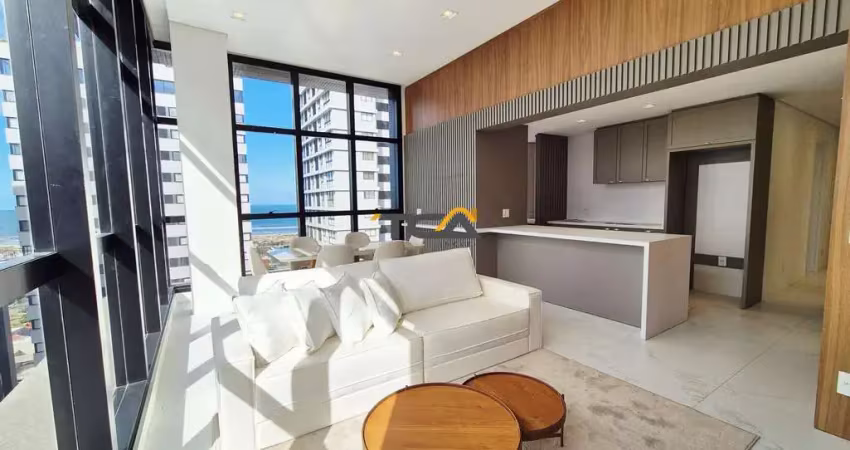 Apartamento 02 suítes com pé direito duplo e vista para o mar