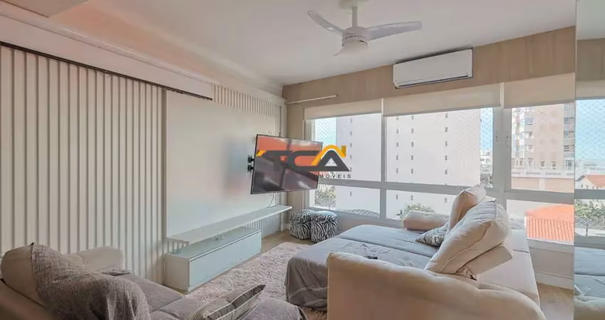 Apartamento 03 dormitórios mobiliado e com vista para o mar apenas 02 quadras do