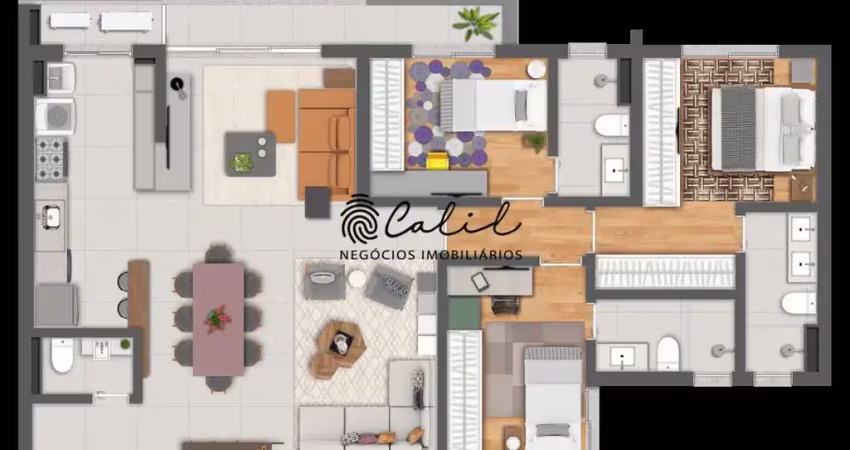 Edifício ares residence - apartamento com 3 dormitórios à venda, 111,4 m² por r$ 877.000,00 - edifício ares residence - jardim olhos d'água - ribeirão preto/sp
