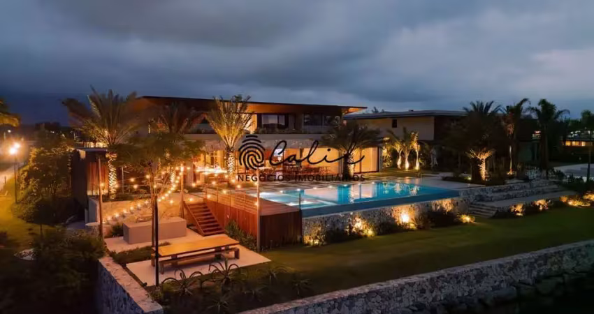 Reserva das aroeiras - casa de frente para o mar com deck para embarcações com 8 suítes, 1300m² à venda por r$ 55.000.000,00 - condomínio reserva das aroeiras, angra dos reis/rj