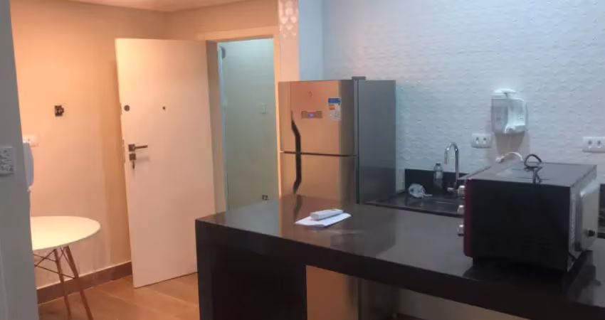Kitnet mobiliada para locação – 22m² | completa e pronta para morar – santos/sp